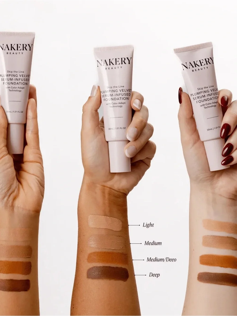 Nakery Instant Coverage Velvet Serum-Infused Foundation - Medium